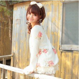 Creamy Rose Knit Jumper