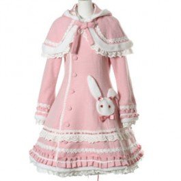 Sweet Lolita Rabbit Wool Coat w/ Cape