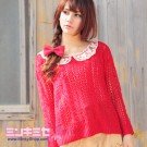 Lace Collar Crochet Sweater