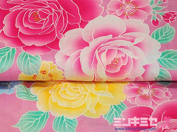 LENA FUJII Rose Pink Yukata Set