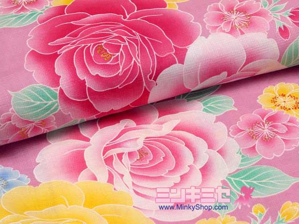 LENA FUJII Rose Pink Yukata Set