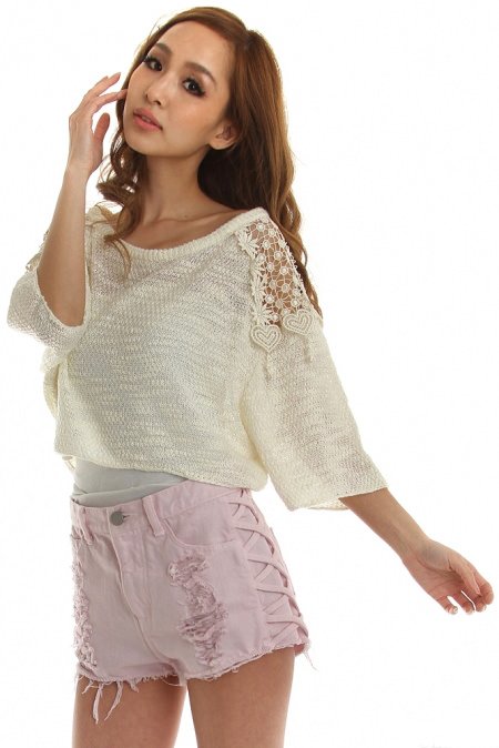 Snidel Embroidery Shoulder Pullover