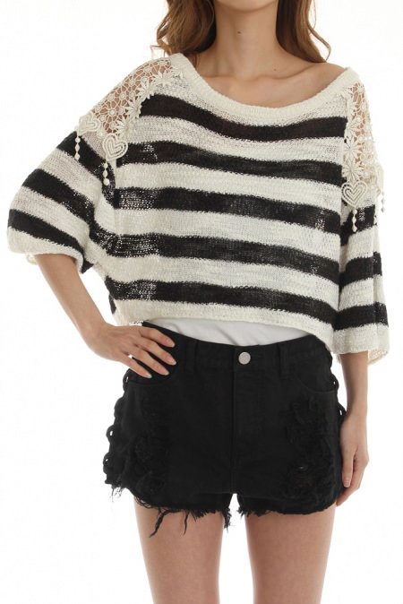 Snidel Embroidery Shoulder Pullover