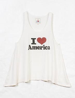 WC I Love America Long Tank Top