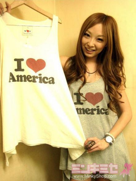 WC I Love America Long Tank Top