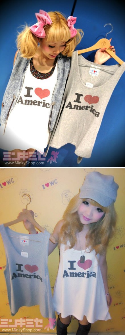 WC I Love America Long Tank Top