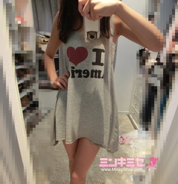 WC I Love America Long Tank Top