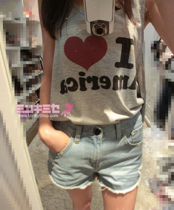 WC I Love America Long Tank Top