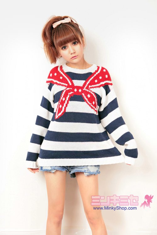 WC Sailor Striped Knit Sweater