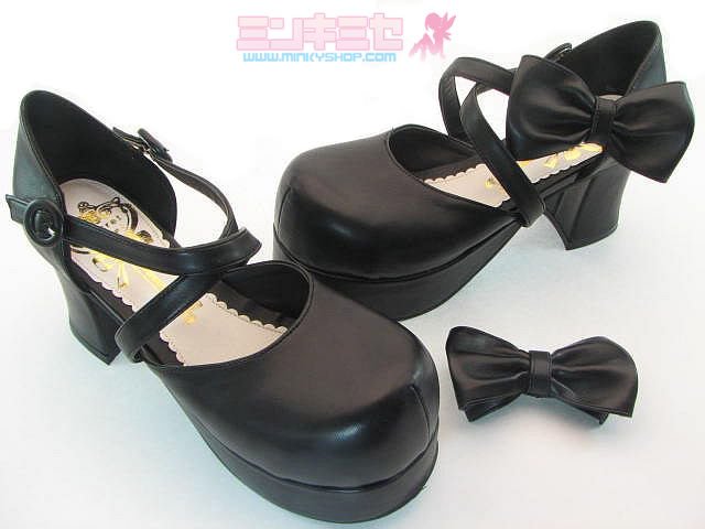 Secret Shop Platform Bow Lolita Heels